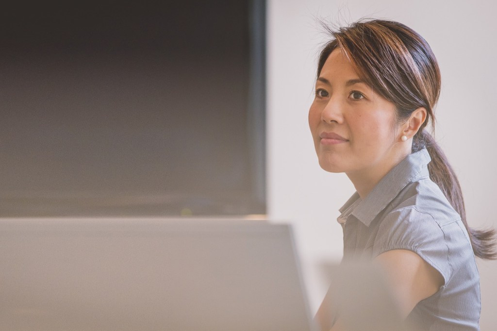 Woman at desk
